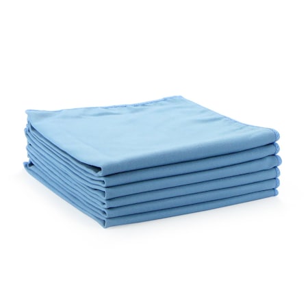 Monarch Brands Microfiber Suede Window Cloths, 16in x 16in, Blue, 216PK M915103-CS